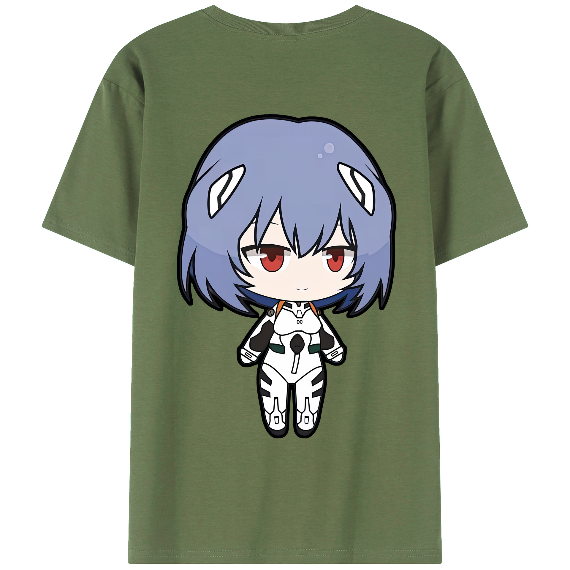 （画像用） EVA 新世紀エヴァンゲリオン 綿100％ メンズ半袖Tシャツ（バックプリント） 通気性